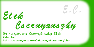 elek csernyanszky business card