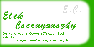 elek csernyanszky business card